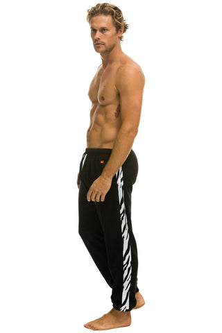 ZEBRA STRIPE MEN'S SWEATPANTS - BLACK // ZEBRA Men's Sweatpants Aviator Nation