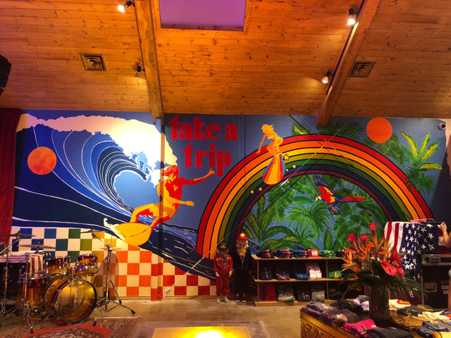 The interior of the Aviator Nation Austin location