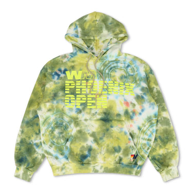 WM PHOENIX OPEN 2026 RELAXED PULLOVER HOODIE - TIE DYE GREEN // YELLOW