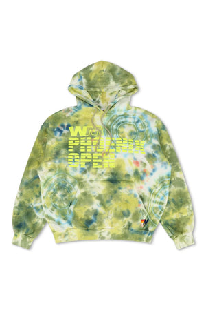 WM PHOENIX OPEN 2026 RELAXED PULLOVER HOODIE - TIE DYE GREEN // YELLOW