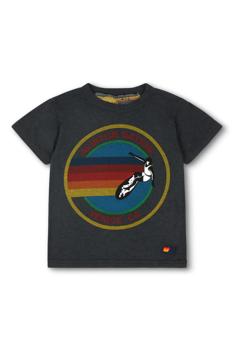 KID'S AVIATOR NATION VENICE TEE - CHARCOAL