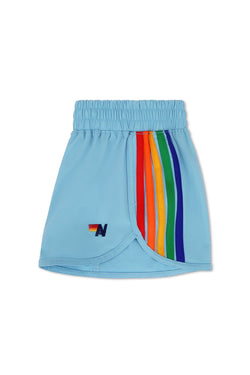 KIDS 5 STRIPE FLEX JOGGER SHORT - SKY