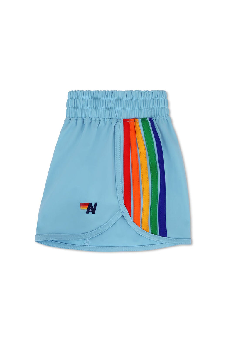 KIDS 5 STRIPE FLEX JOGGER SHORT - SKY