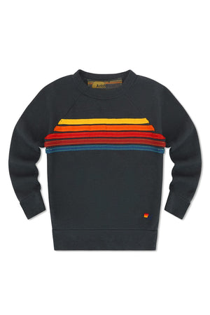 KID'S 5 STRIPE SWEATSHIRT - CHARCOAL