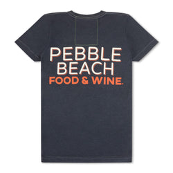 PEBBLE BEACH FOOD & WINE 2026 UNISEX CREW TEE - CHARCOAL