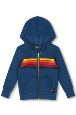 KID'S 5 STRIPE HOODIE - ROYAL