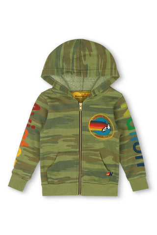 KID'S AVIATOR NATION VENICE ZIP HOODIE - CAMO