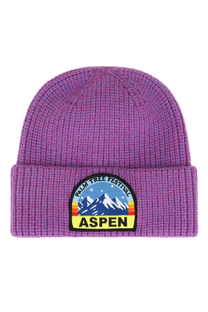 PALM TREE FESTIVAL ASPEN 2026 RIB BEANIE - VINTAGE PURPLE