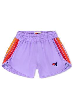 KIDS 5 STRIPE FLEX JOGGER SHORT - PURPLE