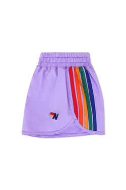 KIDS 5 STRIPE FLEX JOGGER SHORT - PURPLE
