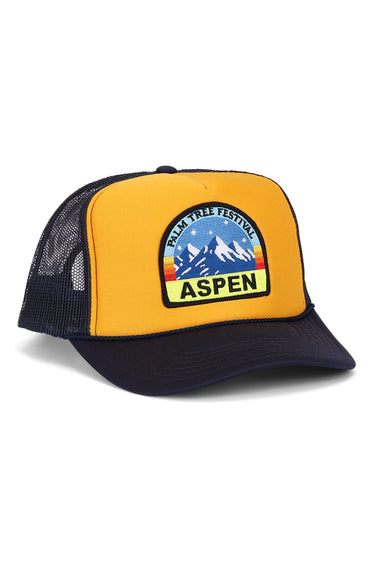 PALM TREE FESTIVAL ASPEN 2026 VINTAGE LOW RISE TRUCKER - NAVY // GOLD