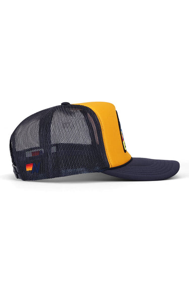 PALM TREE FESTIVAL ASPEN 2026 VINTAGE LOW RISE TRUCKER - NAVY // GOLD