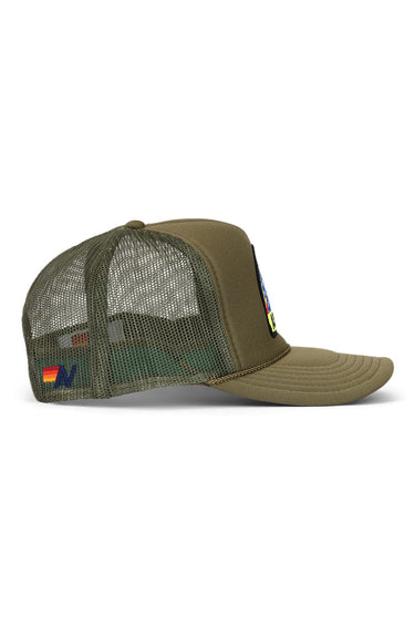 PALM TREE FESTIVAL ASPEN 2026 VINTAGE LOW RISE TRUCKER - OLIVE