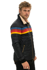 4 STRIPE JACKET - BLACK Men's Outerwear Aviator Nation 