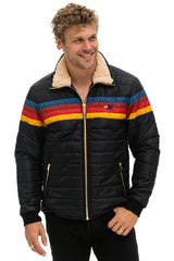 4 STRIPE JACKET - BLACK Men's Outerwear Aviator Nation 