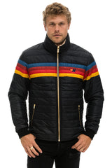 4 STRIPE JACKET - BLACK Men's Outerwear Aviator Nation 