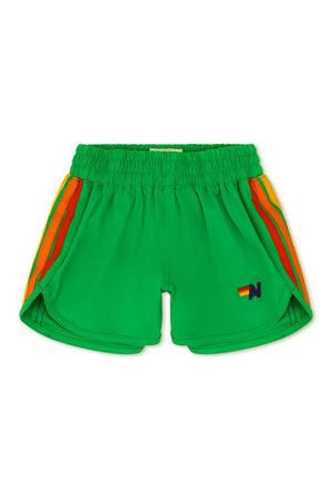5 STRIPE KIDS FLEX JOGGER SHORT - KELLY GREEN