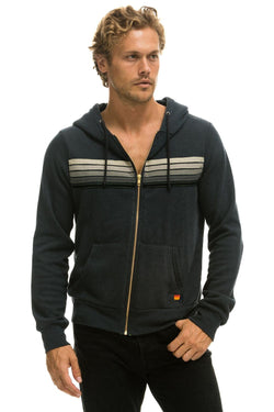 5 STRIPE HOODIE - CHARCOAL // GREY STRIPES Hoodie Aviator Nation 