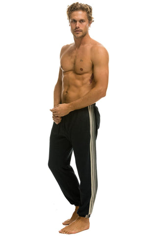 5 STRIPE SWEATPANTS - CHARCOAL // GREY Men's Sweatpants Aviator Nation 