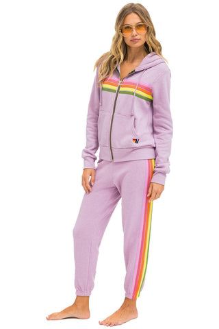 5 STRIPE SWEATPANTS - MAUVE // PINK // GREEN Women's Sweatpants Aviator Nation 