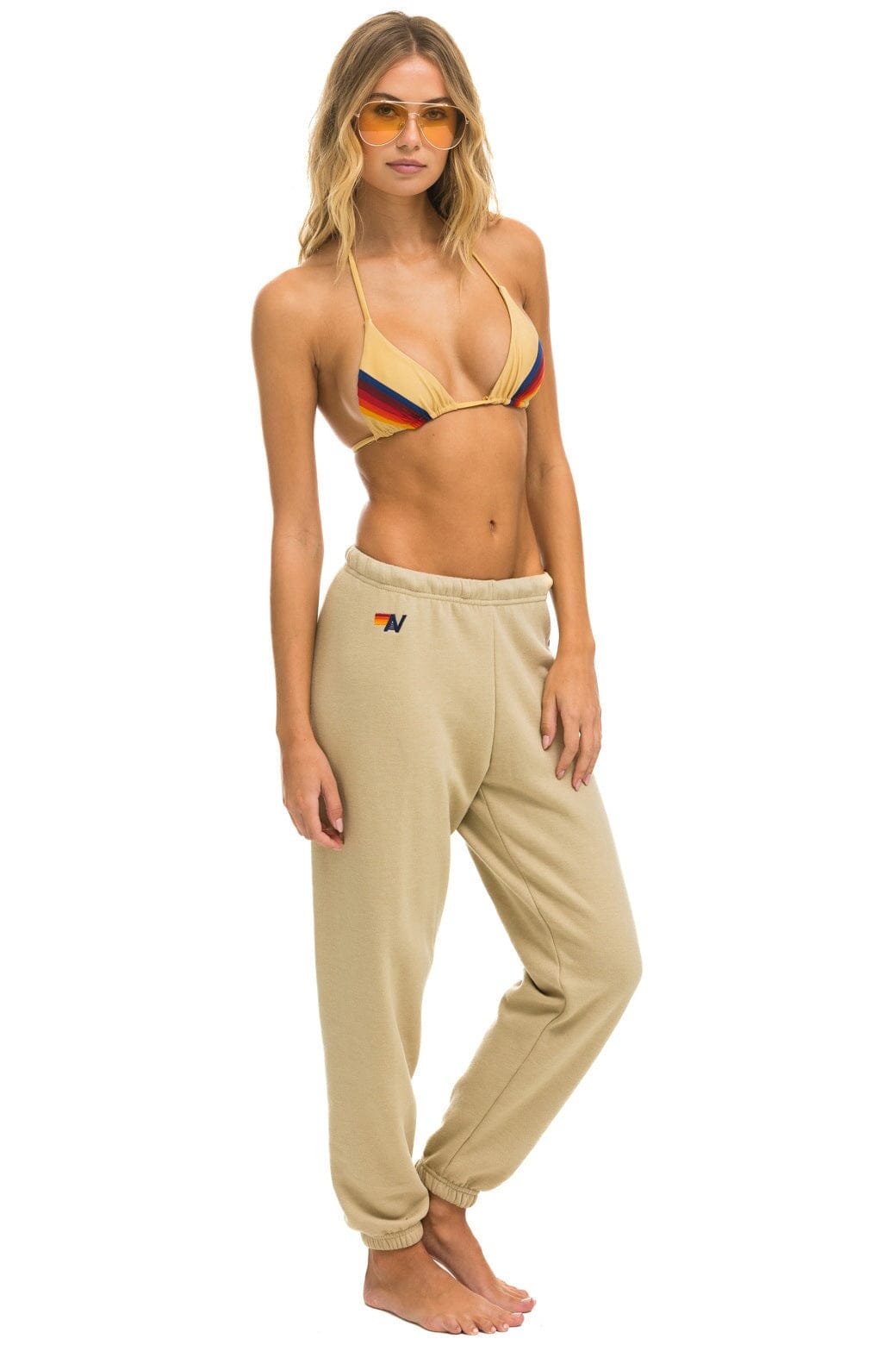 5 Stripe Sweatpants, Sand/Tan