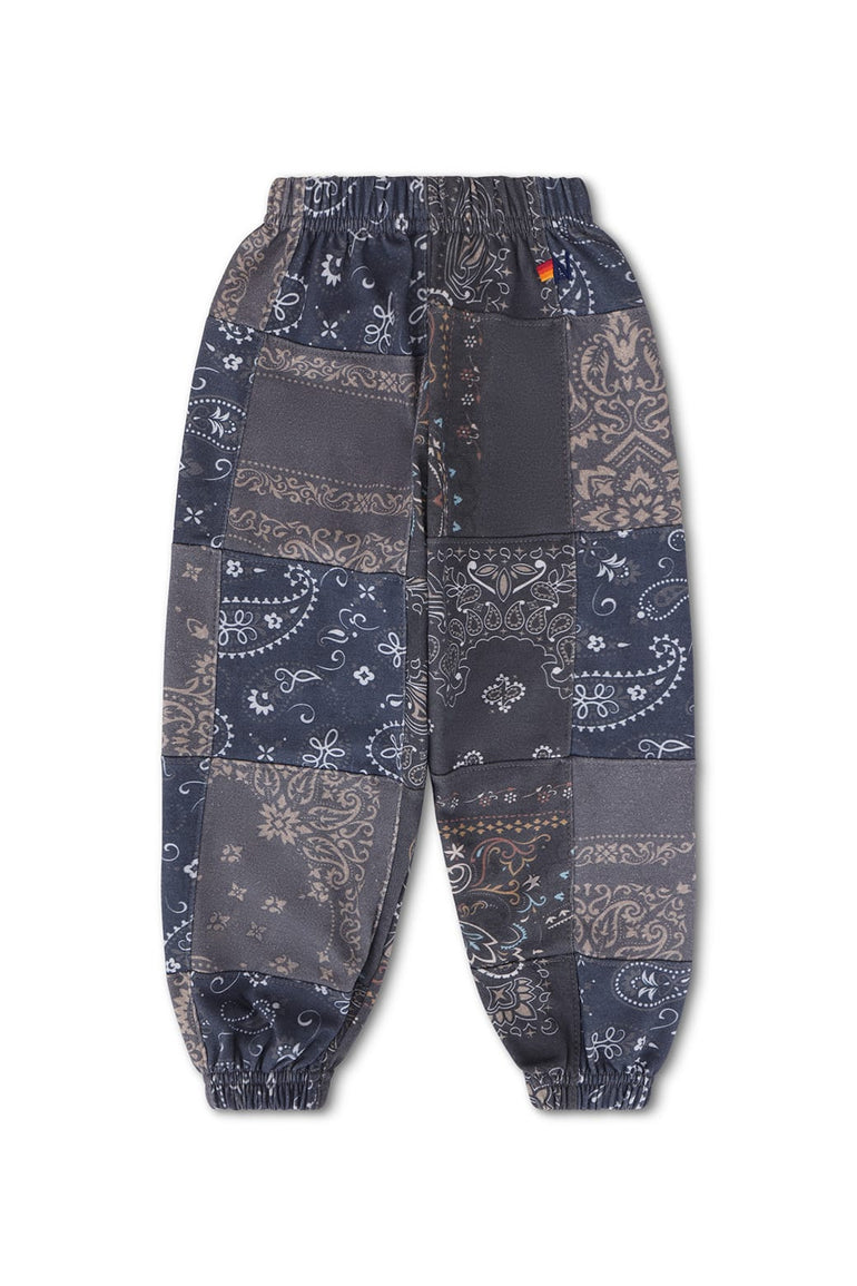 KID'S BANDANA QUILTED SWEATPANTS - CHARCOAL