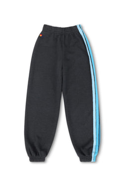 KID'S 5 STRIPE SWEATPANTS - CHARCOAL // BLUE