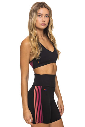 5 STRIPE 5 INCH HI-RISE BIKER SHORT