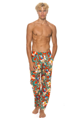 UNISEX COTTON LUXE POPLIN RELAXED PANT - RED // KAUAI