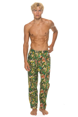 UNISEX COTTON LUXE POPLIN RELAXED PANT - VINTAGE WHITE // JUNGLE