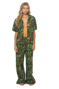 COTTON LUXE WOMENS WIDE LEG PANT - VINTAGE BLACK // JUNGLE