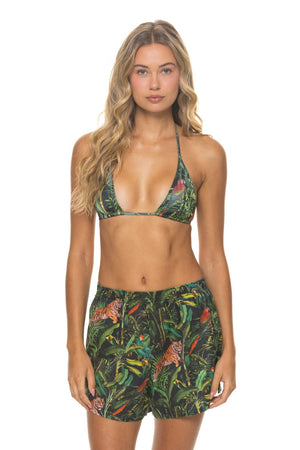 COTTON LUXE WOMENS SHORT - VINTAGE BLACK // JUNGLE