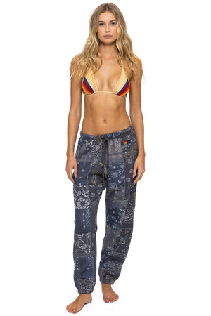 BANDANA QUILTED SWEATPANTS - CHARCOAL
