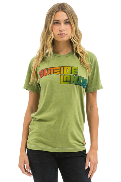 OUTSIDE LANDS 2025 CREW TEE - JUNGLE GREEN – Aviator Nation