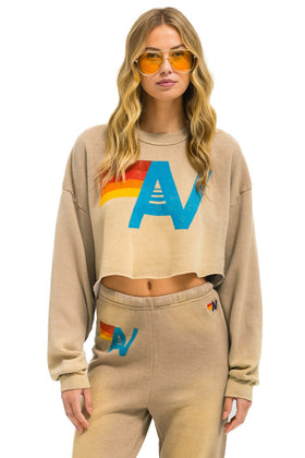 VINTAGE LOGO CROPPED CREW SWEATSHIRT RELAXED