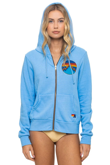 ALL SEASONS CIRCLE ZIP HOODIE - SKY