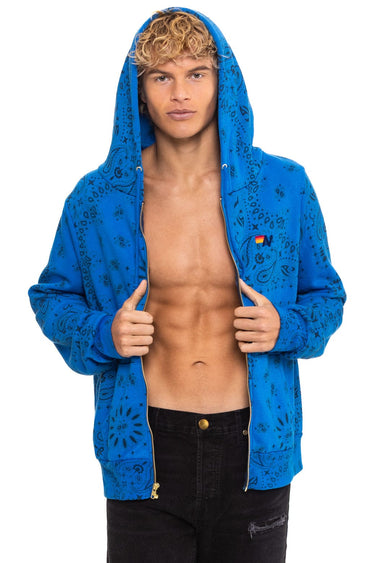 BANDANA ZIP HOODIE - ADVENTURE BLUE