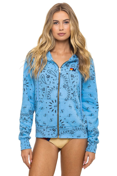 BANDANA ZIP HOODIE - SKY