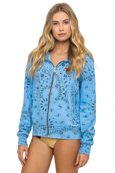 BANDANA ZIP HOODIE - SKY