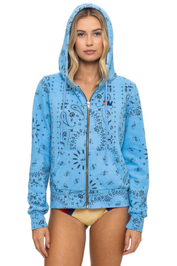 BANDANA ZIP HOODIE - SKY