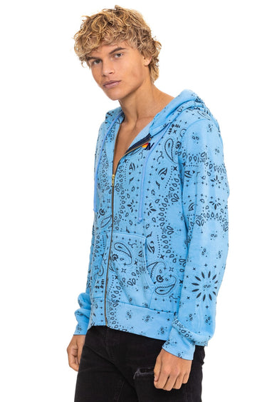 BANDANA ZIP HOODIE - SKY