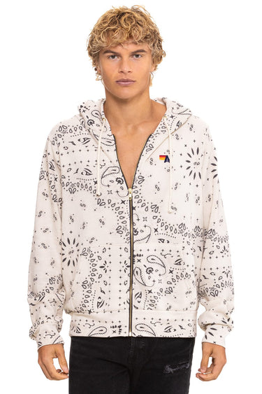 BANDANA  ZIP HOODIE - VINTAGE WHITE