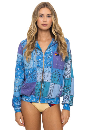 BANDANA QUILTED RELAXED ZIP HOODIE