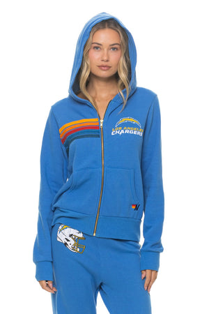 LOS ANGELES CHARGERS ZIP HOODIE - COBALT