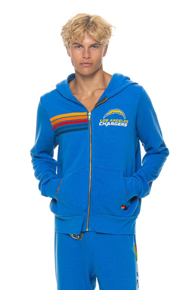 LOS ANGELES CHARGERS ZIP HOODIE - COBALT