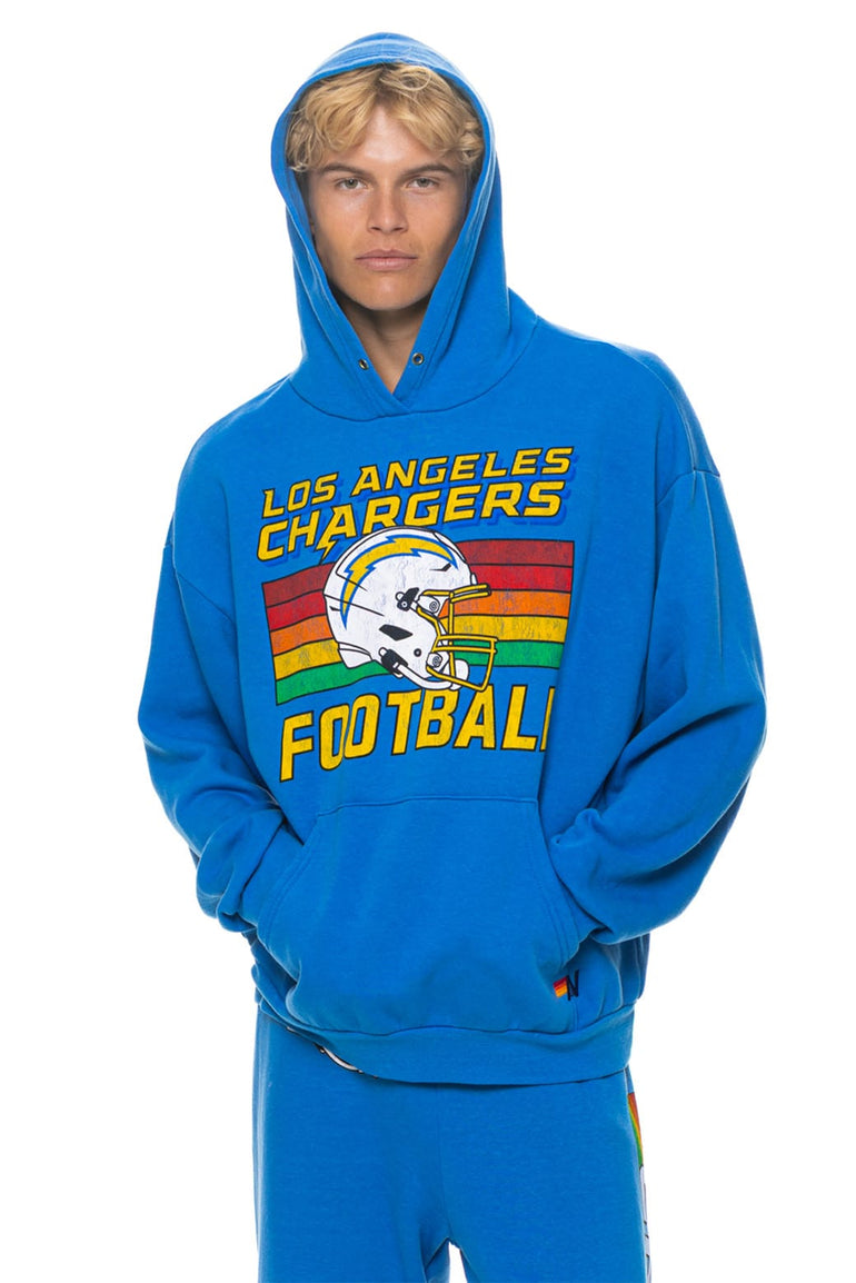 LOS ANGELES CHARGERS HELMET RELAXED PULLOVER HOODIE - COBALT