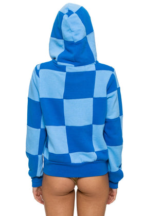 CHECK QUILT ZIP HOODIE