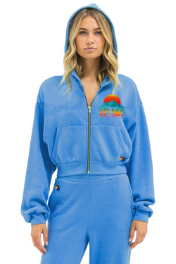 UP IN THE SKY 2026 CROPPED ZIP HOODIE - OCEAN