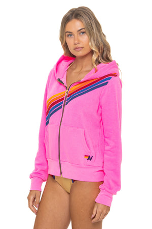 DISCO ZIP HOODIE - NEON PINK