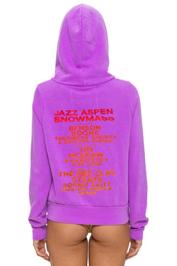 JAZZ ASPEN SNOWMASS 2026 ZIP HOODIE RELAXED - NEON PURPLE